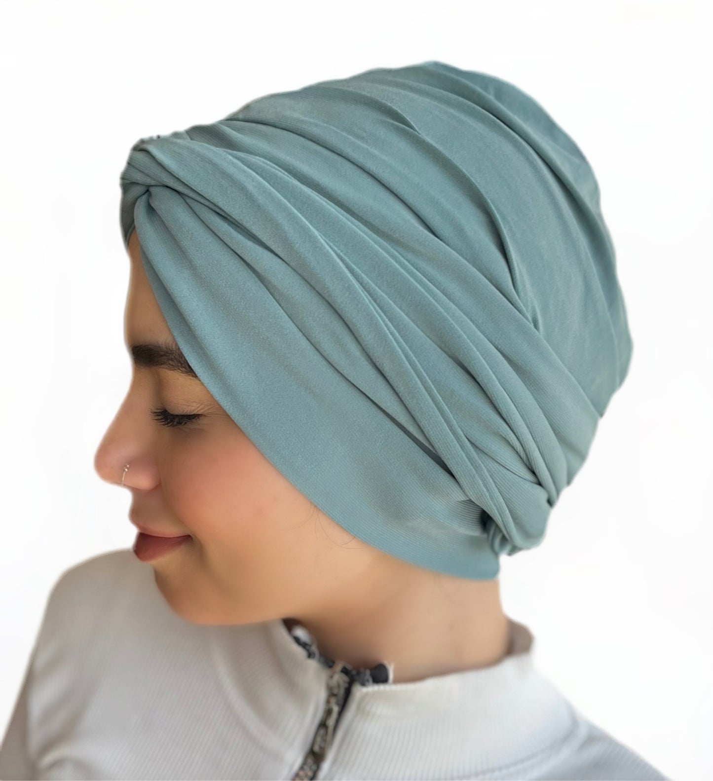 Fresh Green Twist Wrap Turban