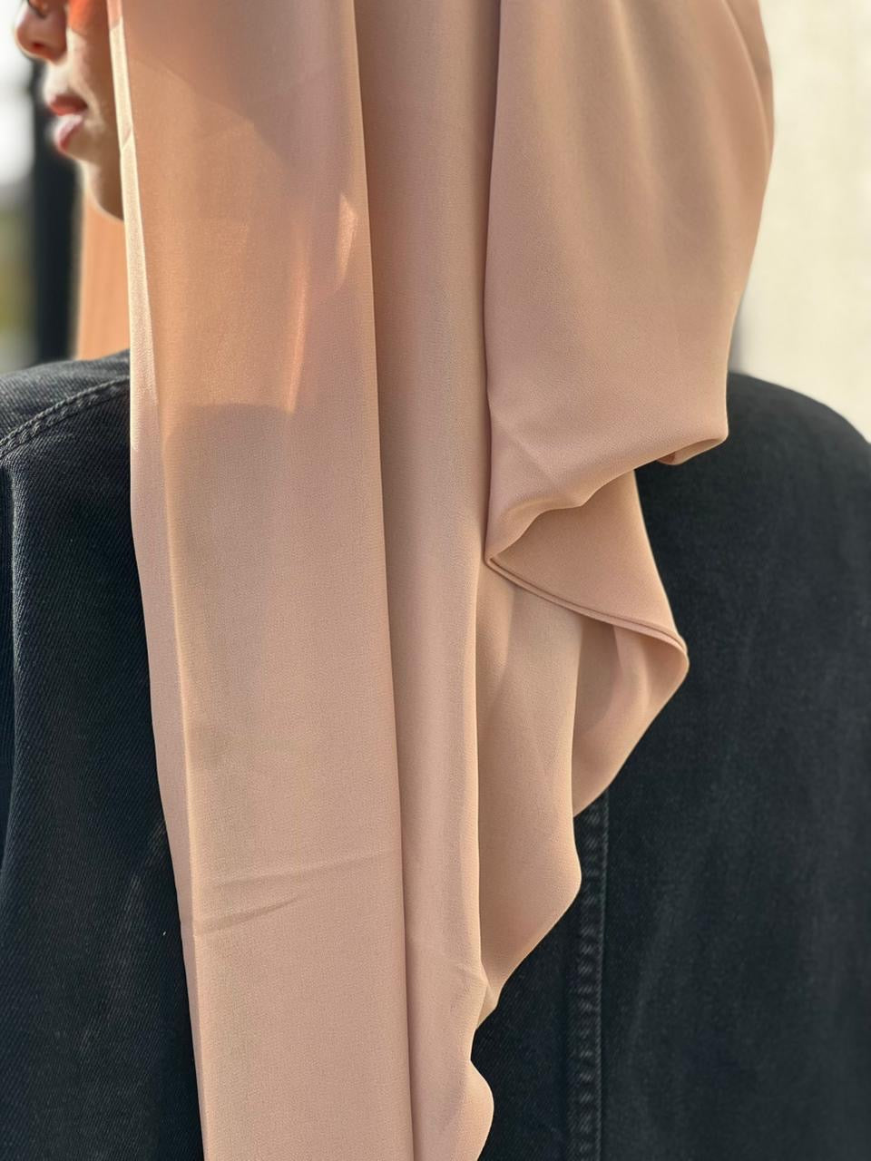 Turkish Double Layer Chiffon Scarf Dusty Rose