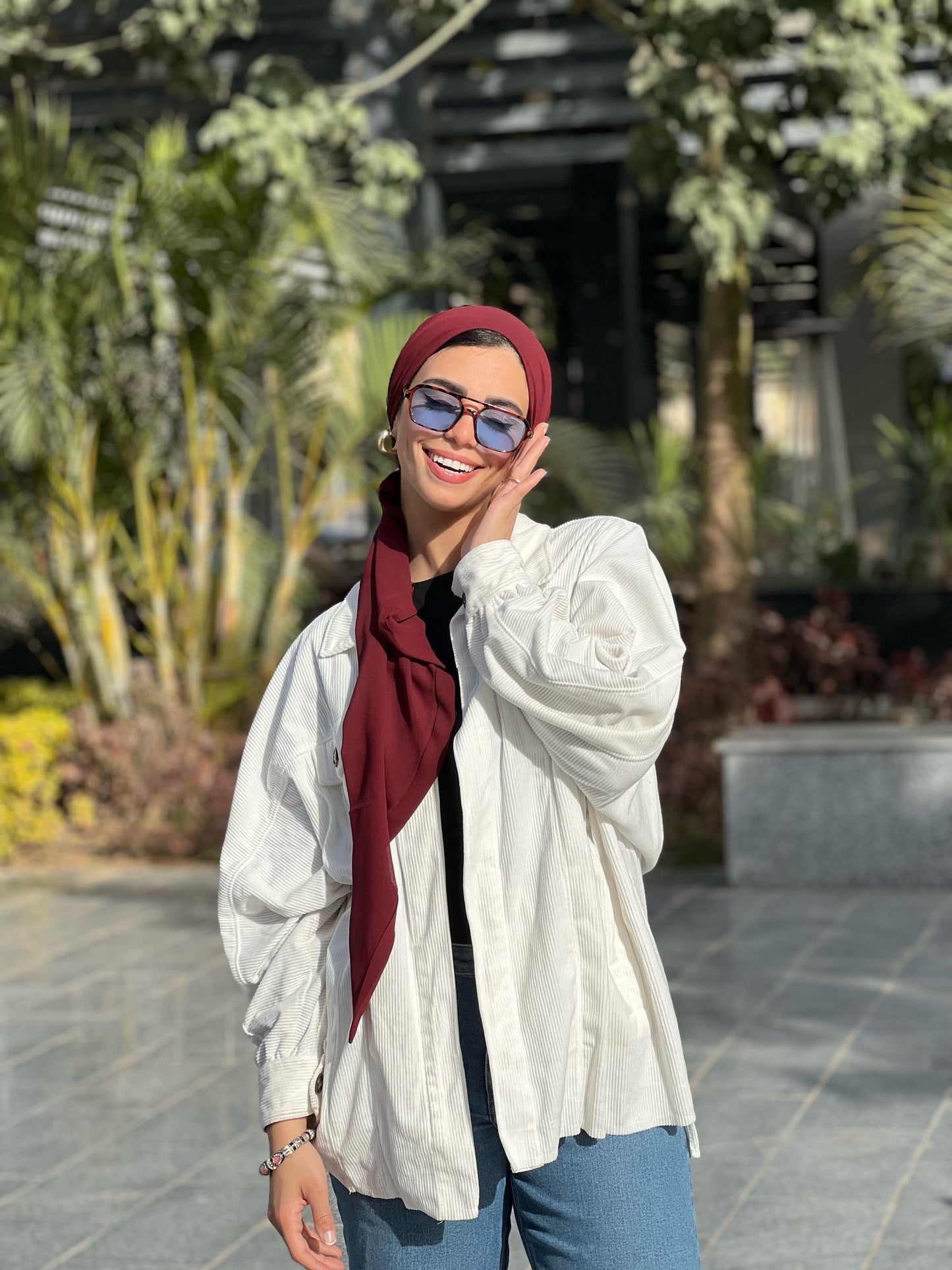 Turkish Double Layer Chiffon Scarf BURGUNDY