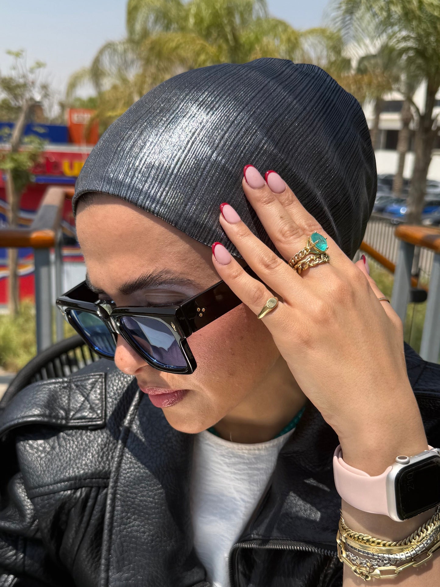 Silver Classic Light Shimmer Turban