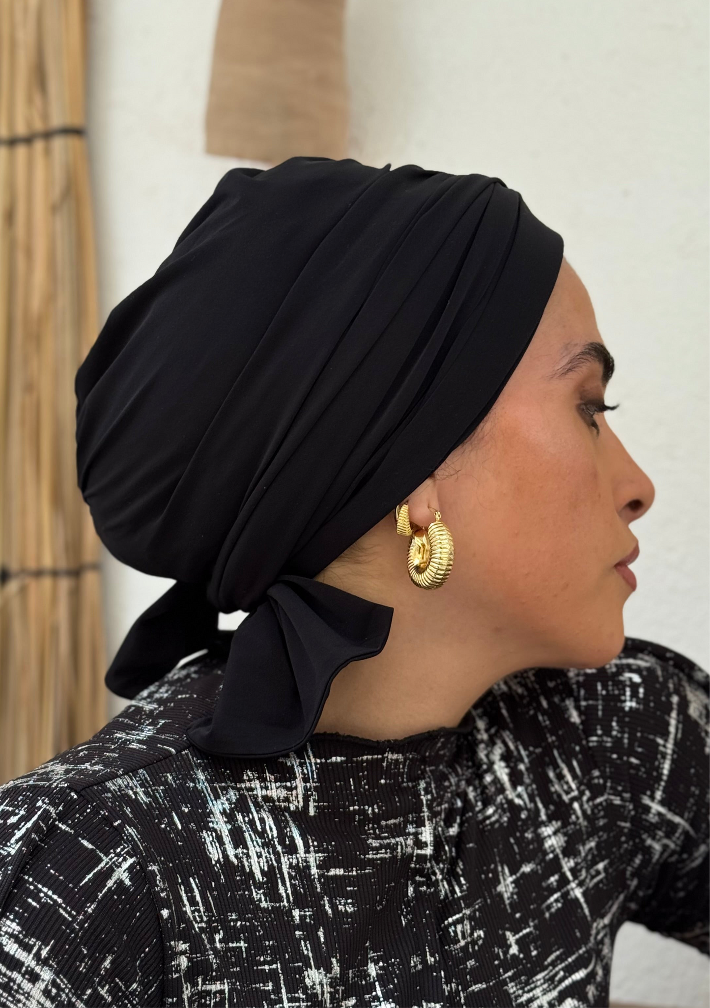 Black Summer Twist Turban