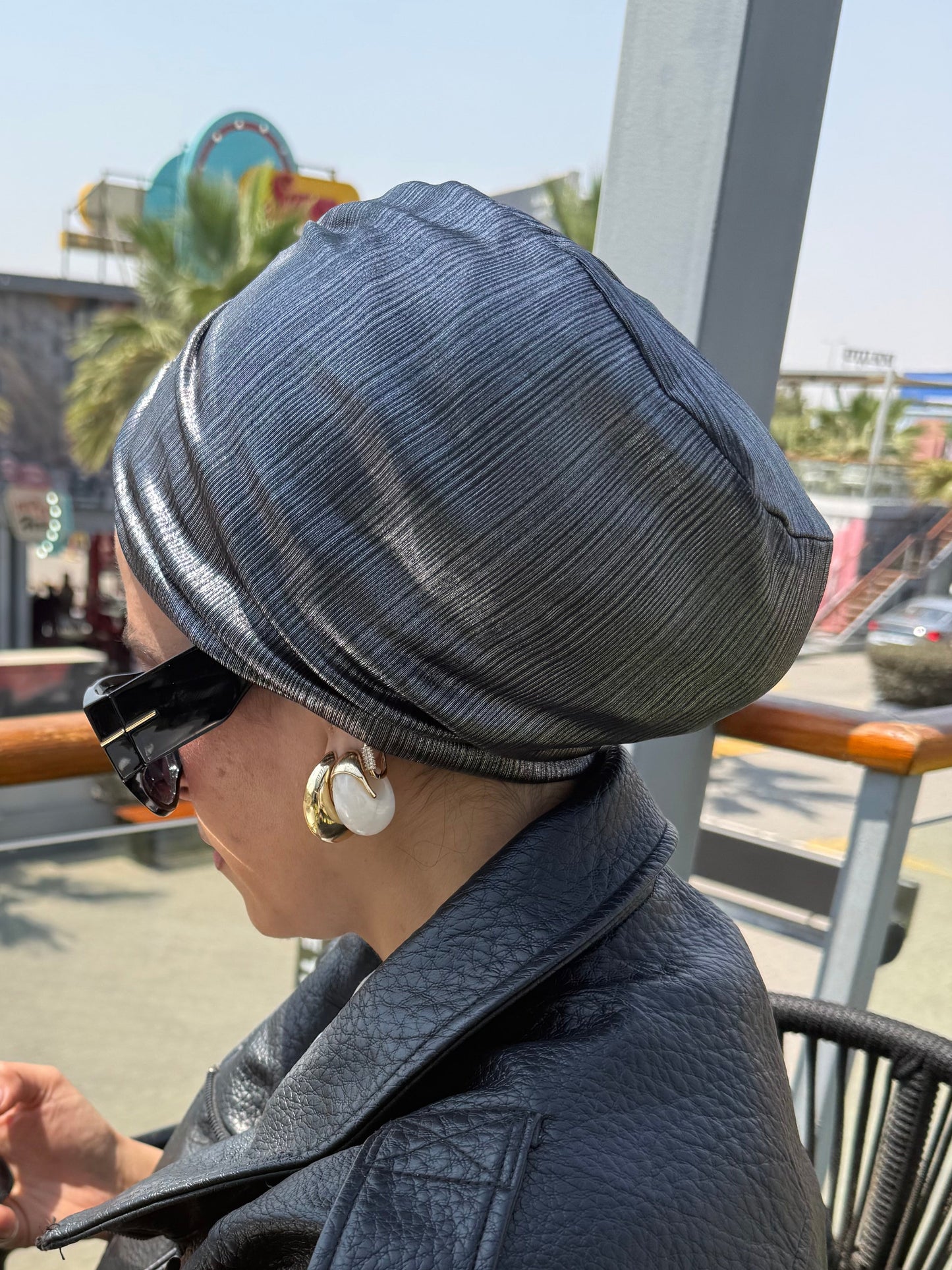 Silver Classic Light Shimmer Turban