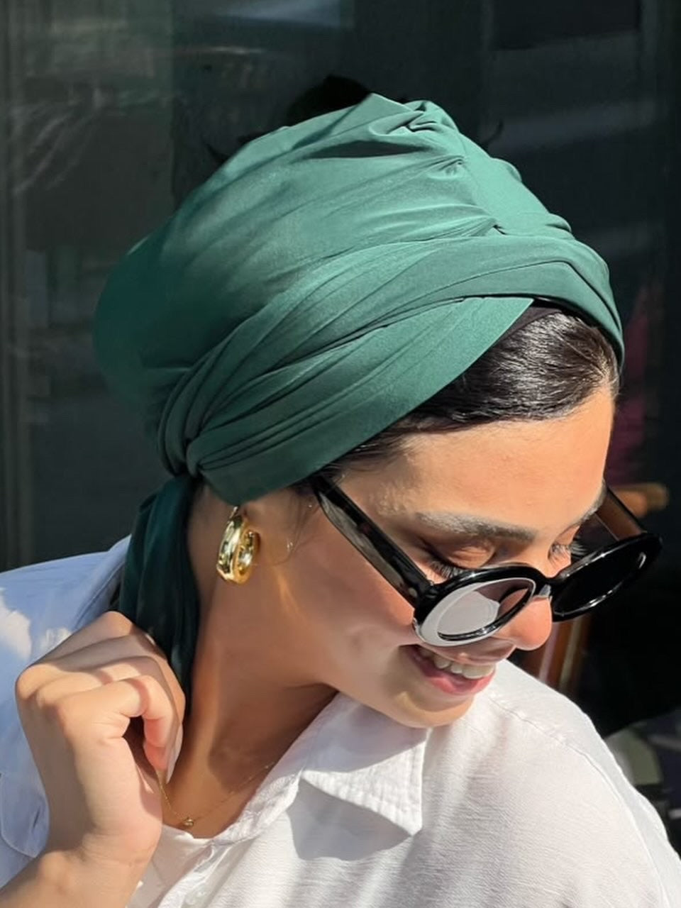 Teal Green Summer Twist Turban