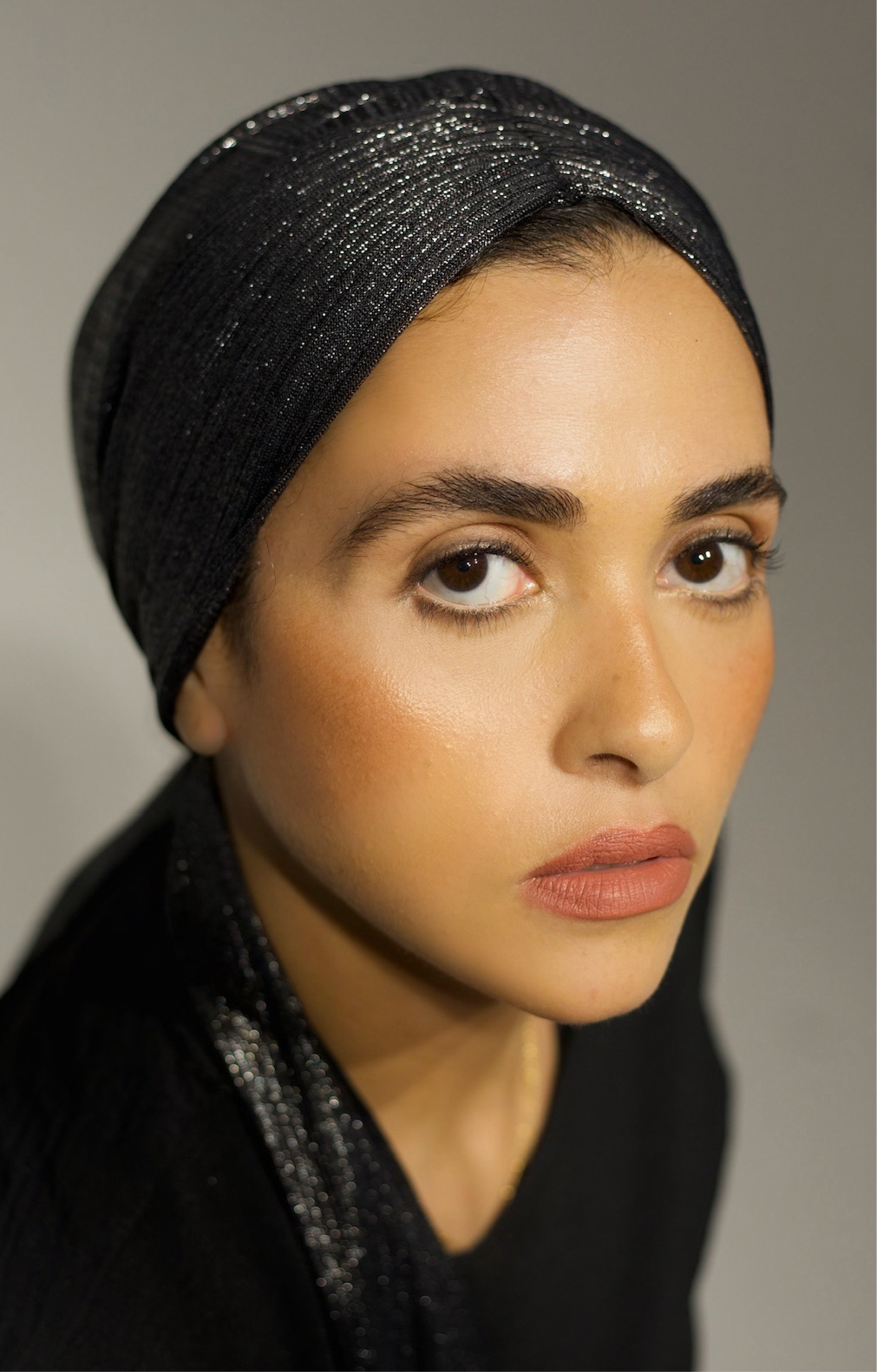 Black Silver Eclipse Wrap Turban