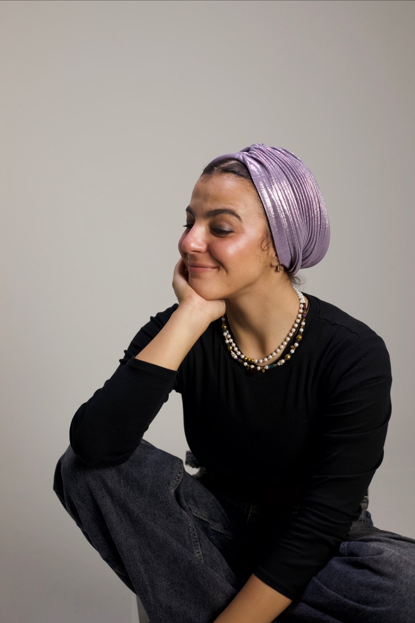 Lilac Whisper Drape Turban ⭐️