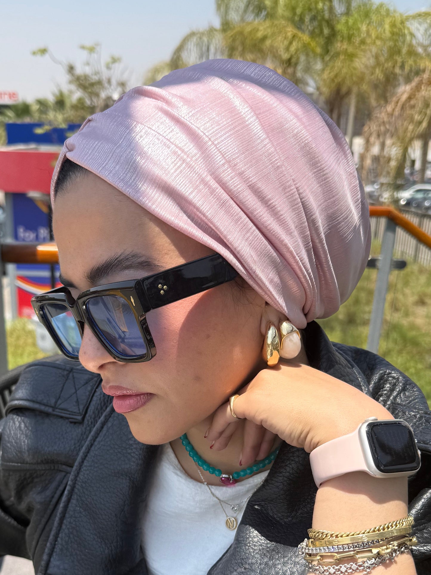 Rose Classic Light Shimmer Turban