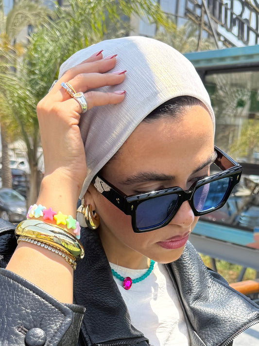 White Gold Classic Light Shimmer Turban