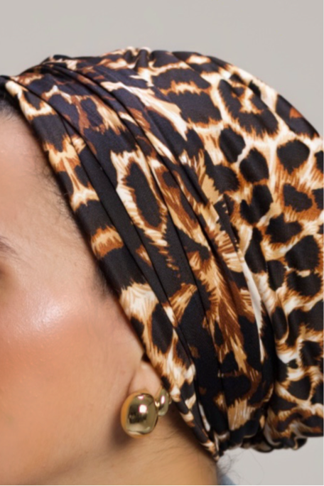 Leopard Print Eclipse Wrap Turban 🐆