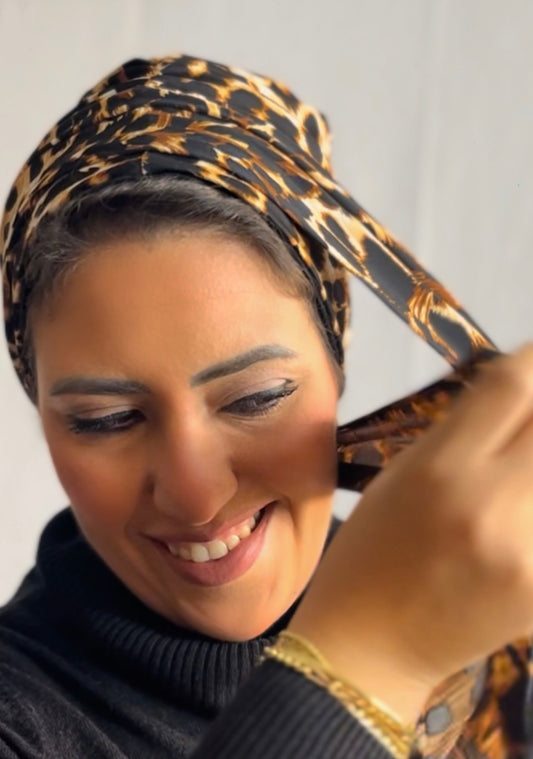 Leopard Print Eclipse Wrap Turban 🐆