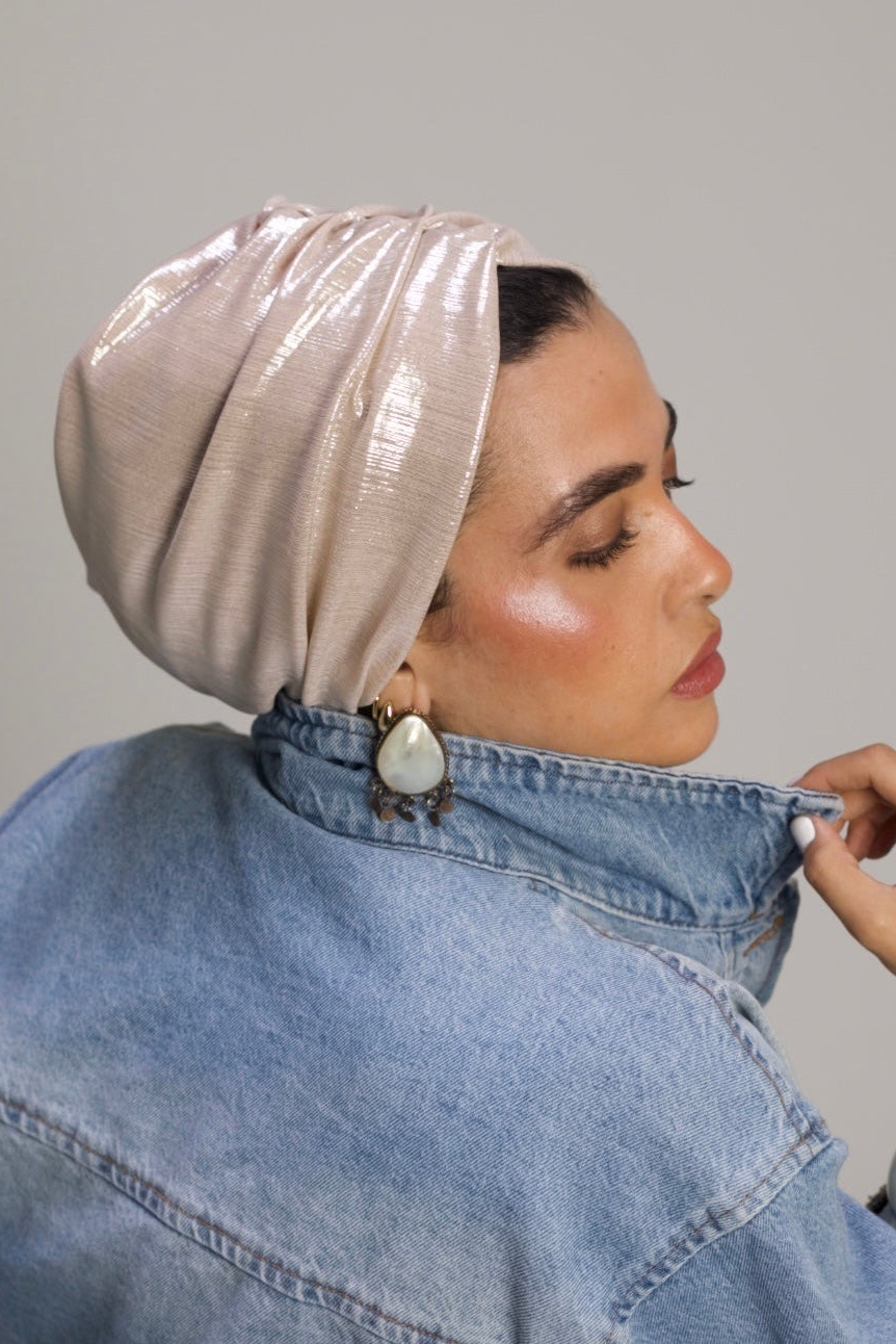 Champagne Classic Drape Turban