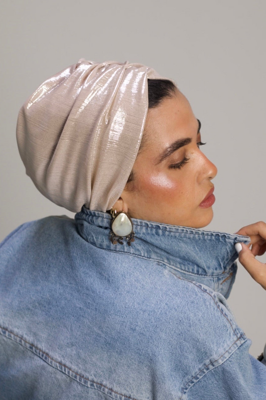 Champagne Classic Drape Turban
