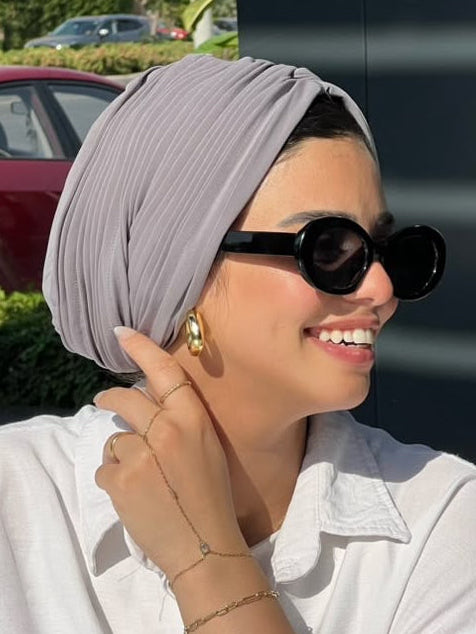 Light Gray Whisper Turban