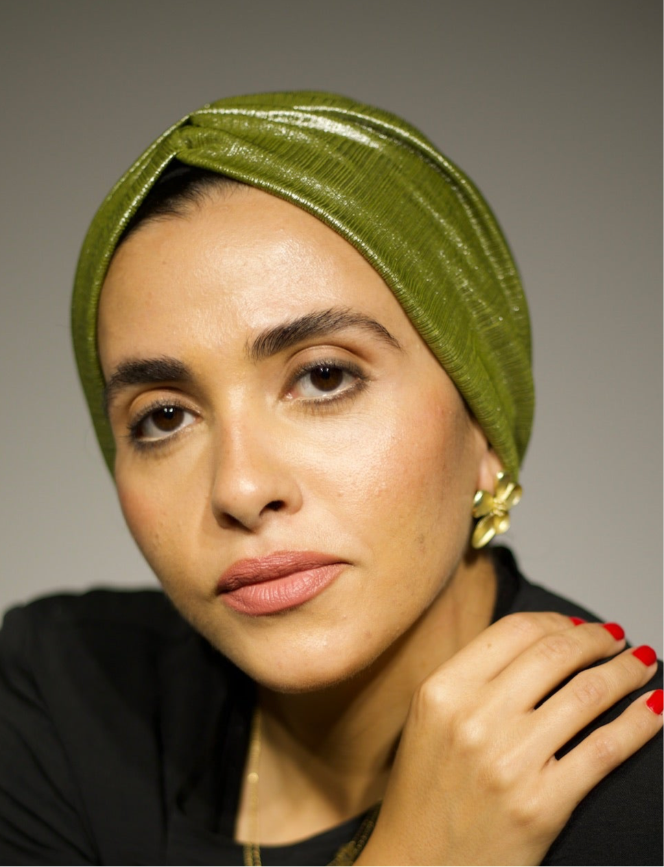 Moss Green Classic Drape Turban