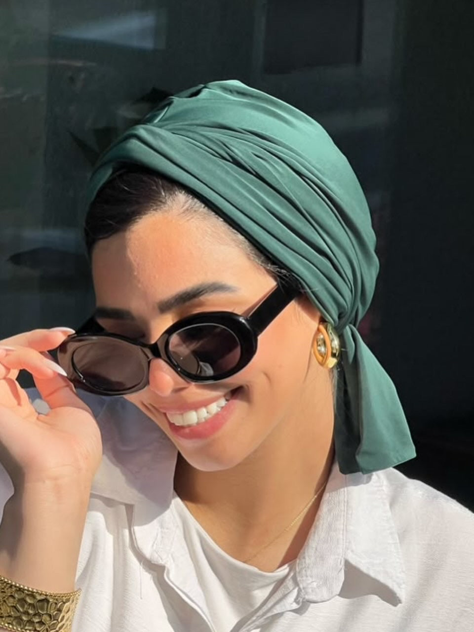 Teal Green Summer Twist Turban
