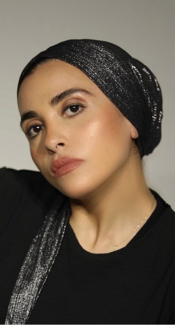 Black Silver Eclipse Wrap Turban