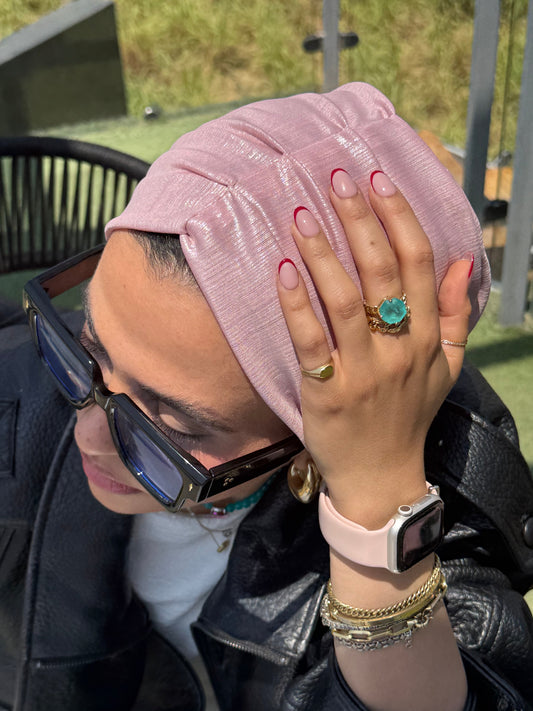 Rose Classic Light Shimmer Turban