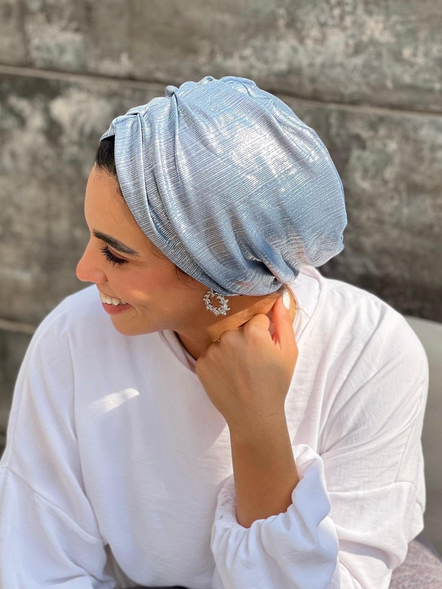 Blue Classic Drape Turban