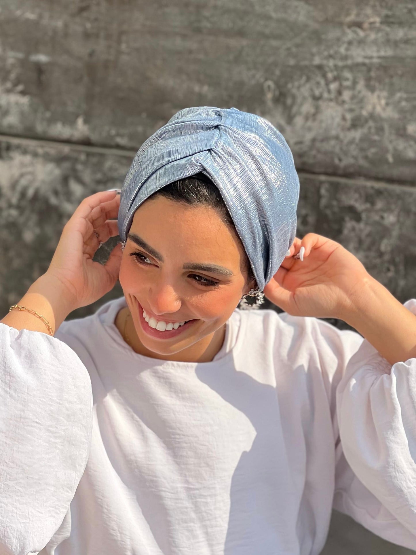 Blue Classic Drape Turban