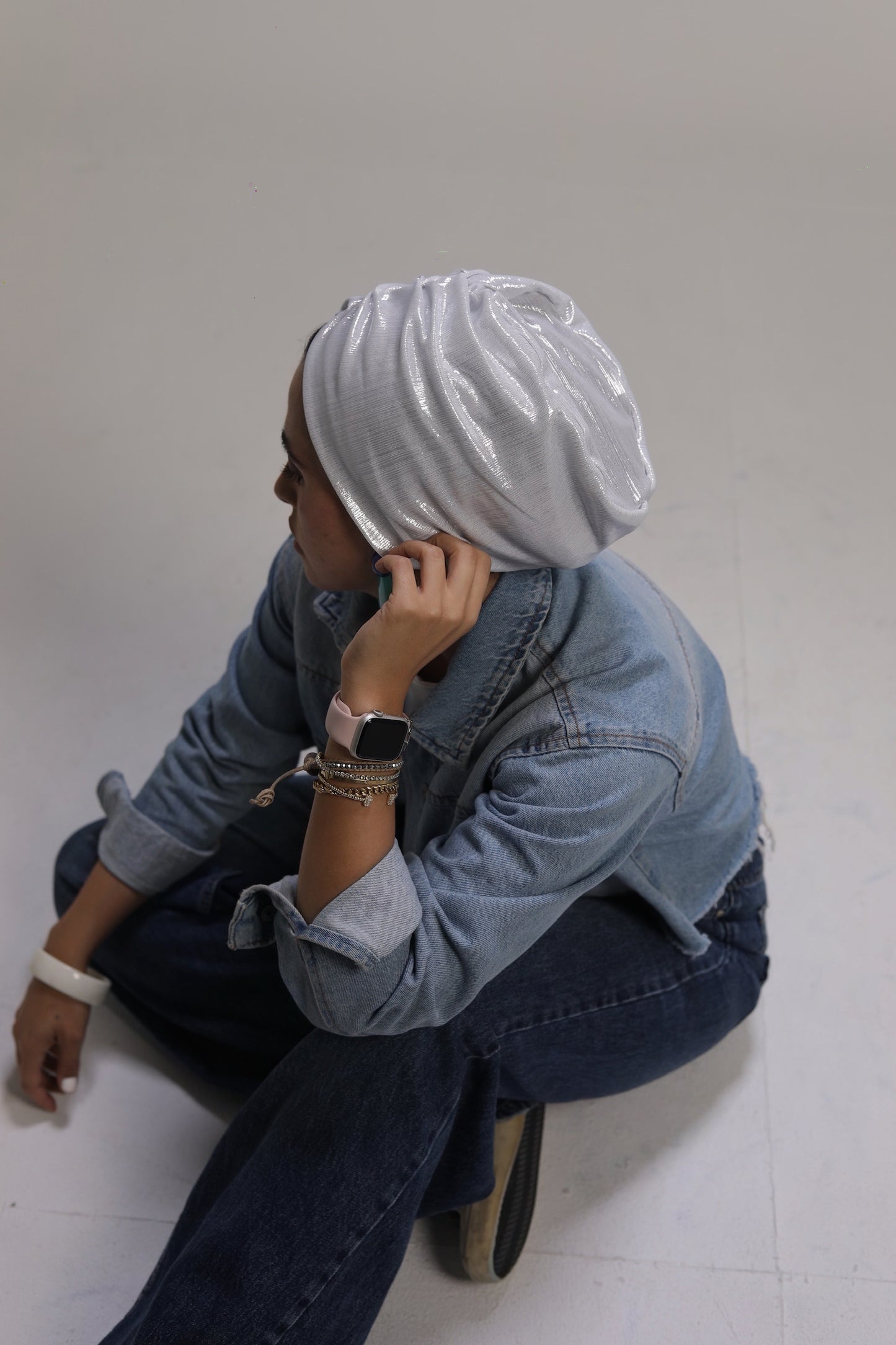 White Classic Drape Turban 🤍