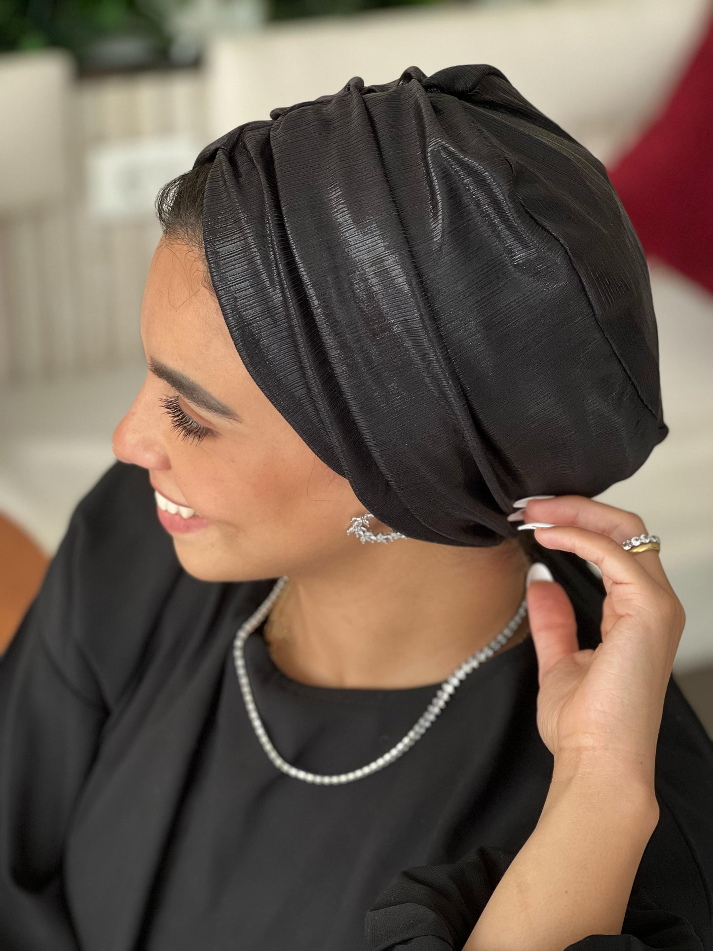 Black Classic Drape Turban