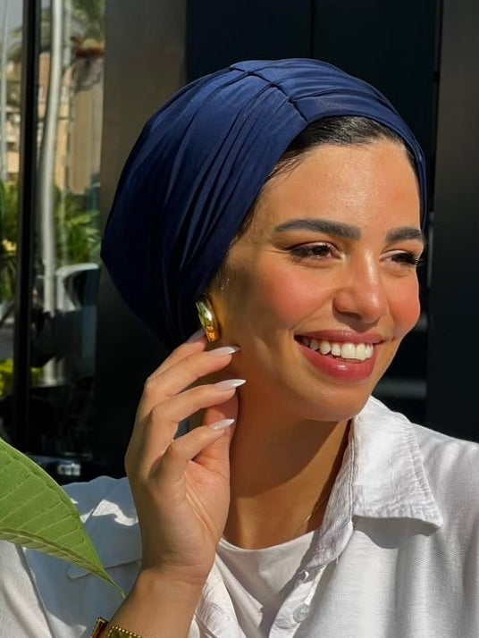 Navy Blue Classic Turban