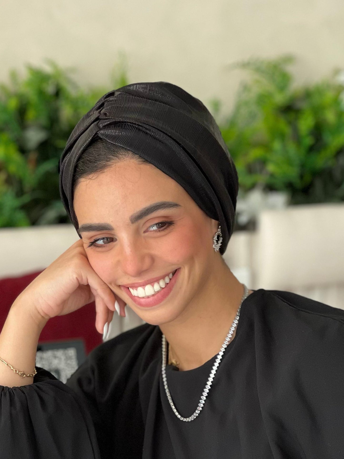 Black Classic Drape Turban